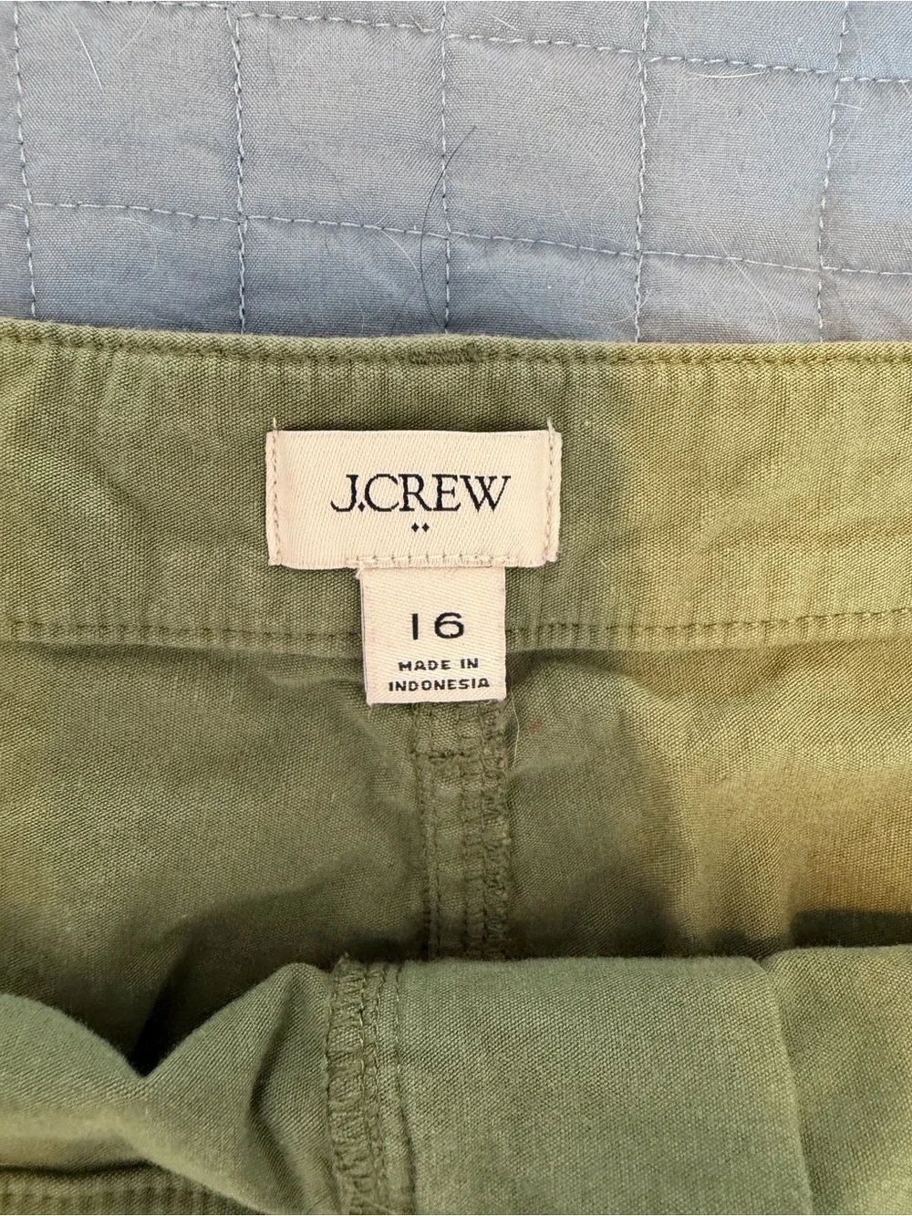 J. Crew Green A-Line Cotton Pocket Skirt